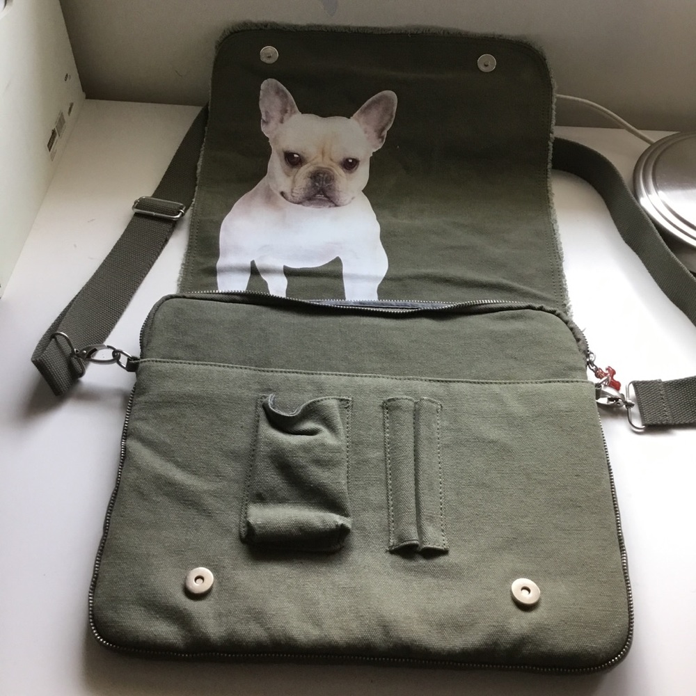 Fuzzy Nation Canvas Bag w/French Bulldog graphic